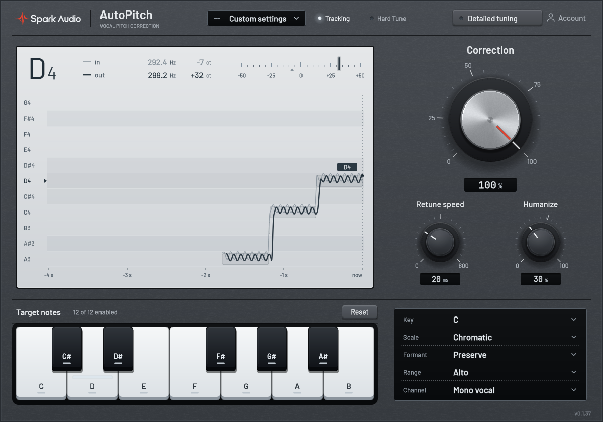 Spark AutoPitch plugin interface