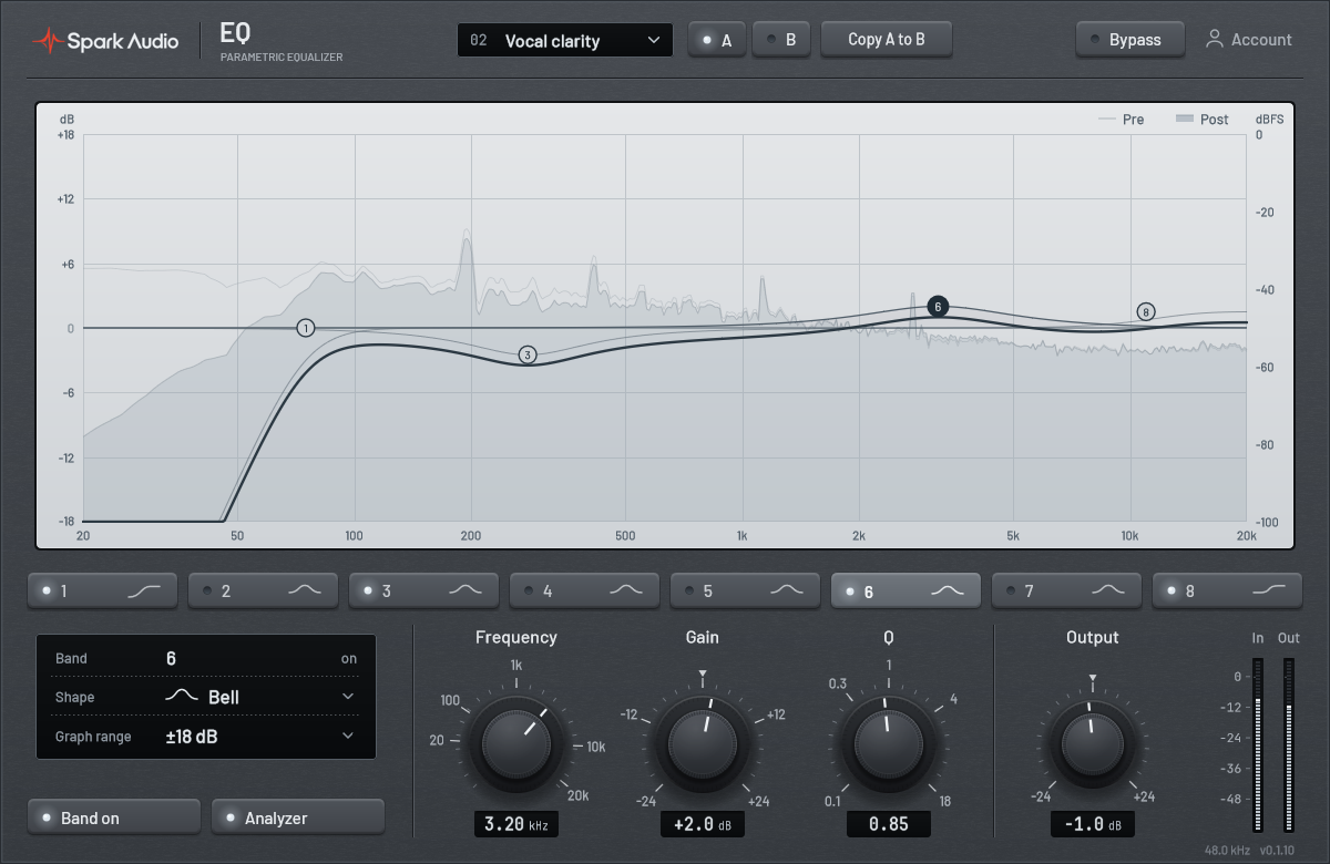 Spark EQ plugin interface