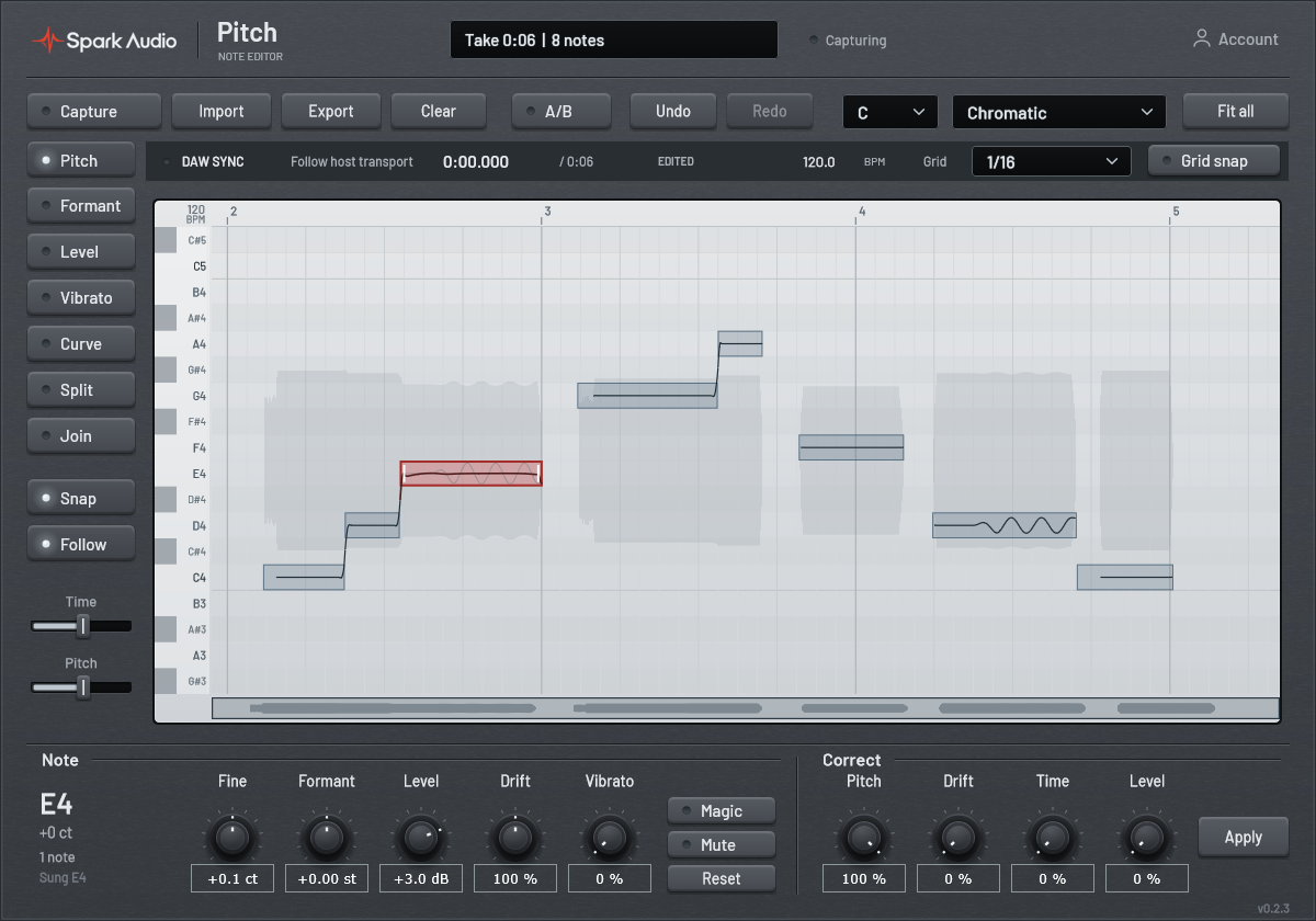 Spark Pitch plugin interface